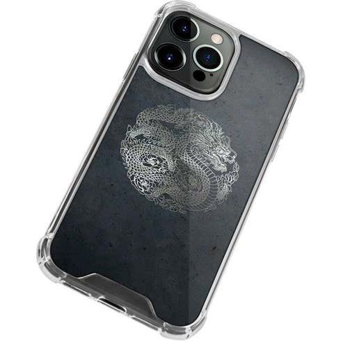 Chinese Black Dragon iPhone 15 Pro Clear Case